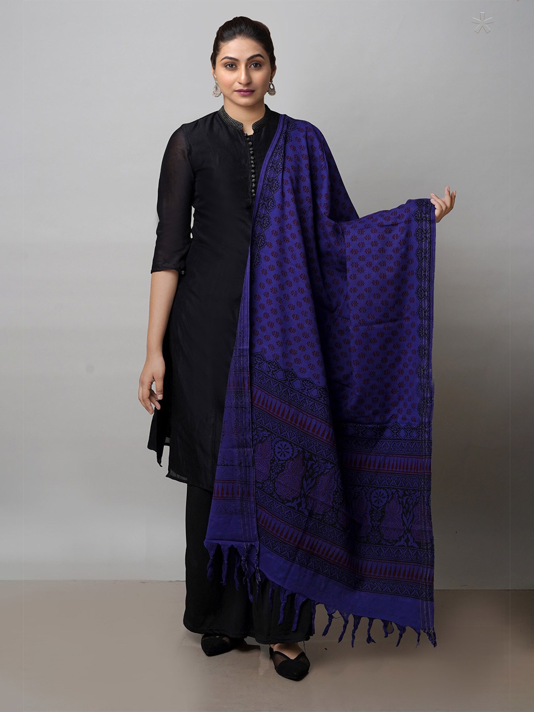 

Unnati Silks Ethnic Motifs Printed Dupatta, Blue