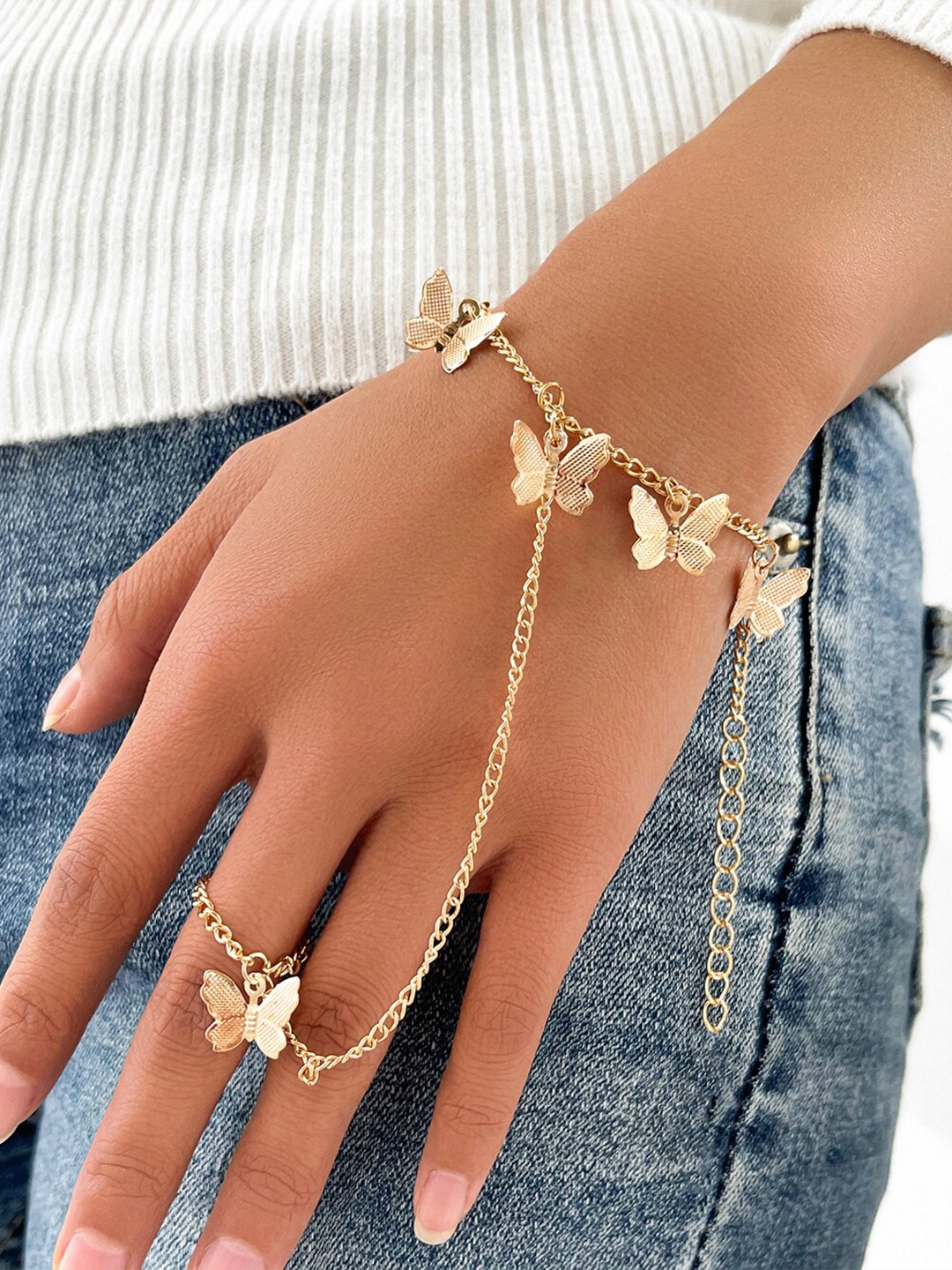 

Shining Diva Fashion Women Gold-Plated Charm Bracelet