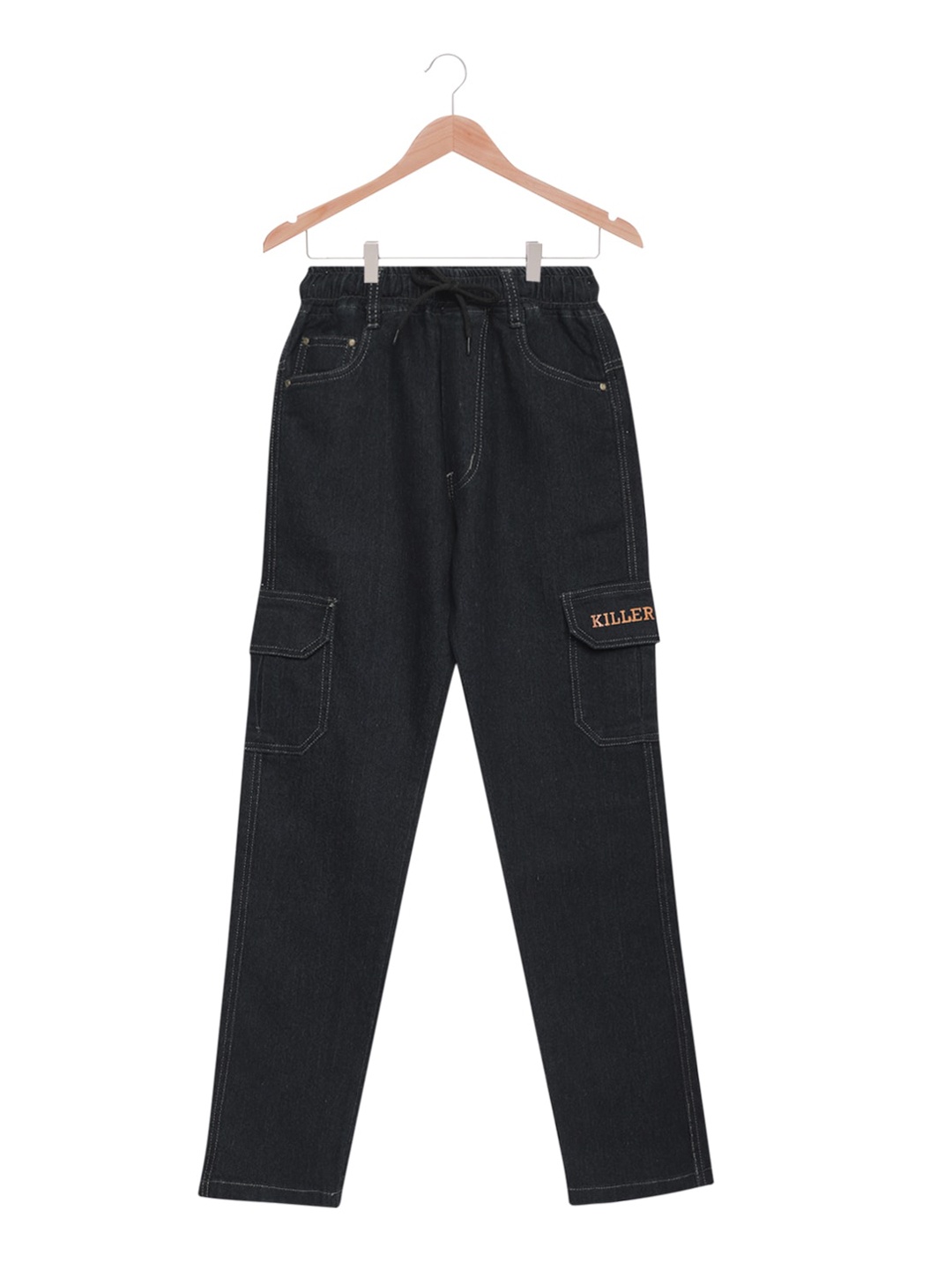 

Killer Boys Mid-Rise Stretchable Cotton Jeans, Black