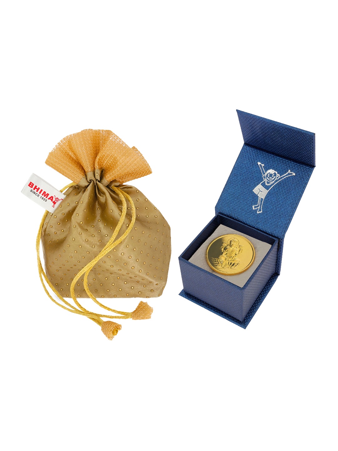

BHIMA BIS Hallmark 22K 916 Purity Lakshmi Gold Coin 8 gram