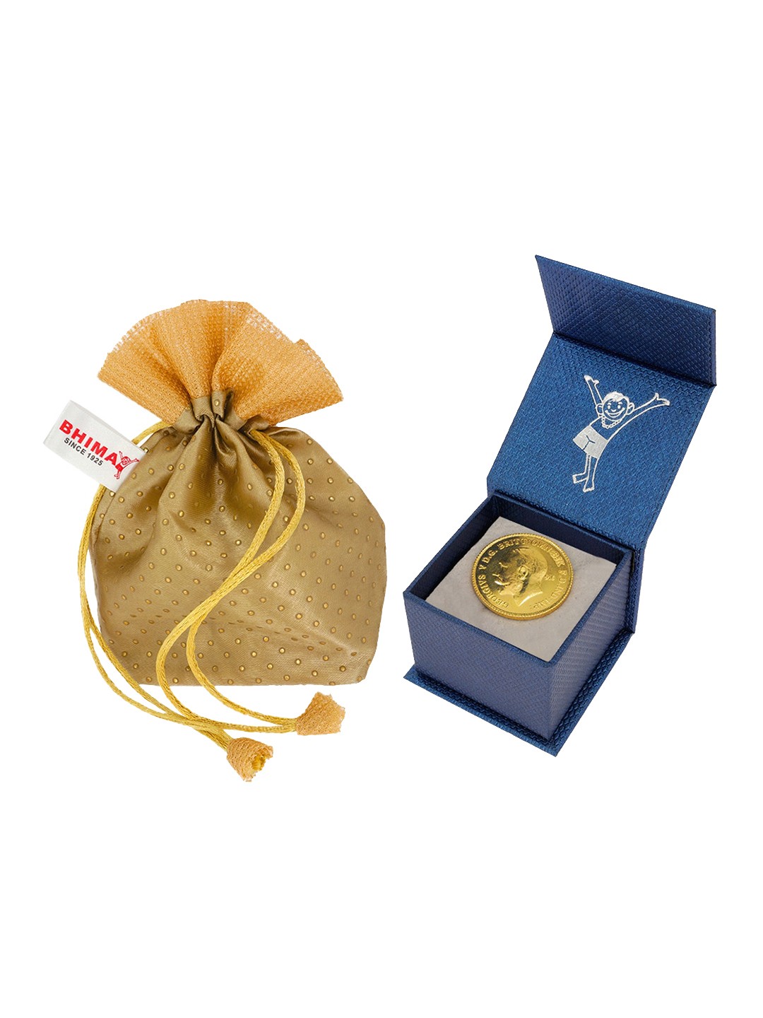 

BHIMA BIS Hallmark 22K 916 Purity George Head Gold Coin 4 gram