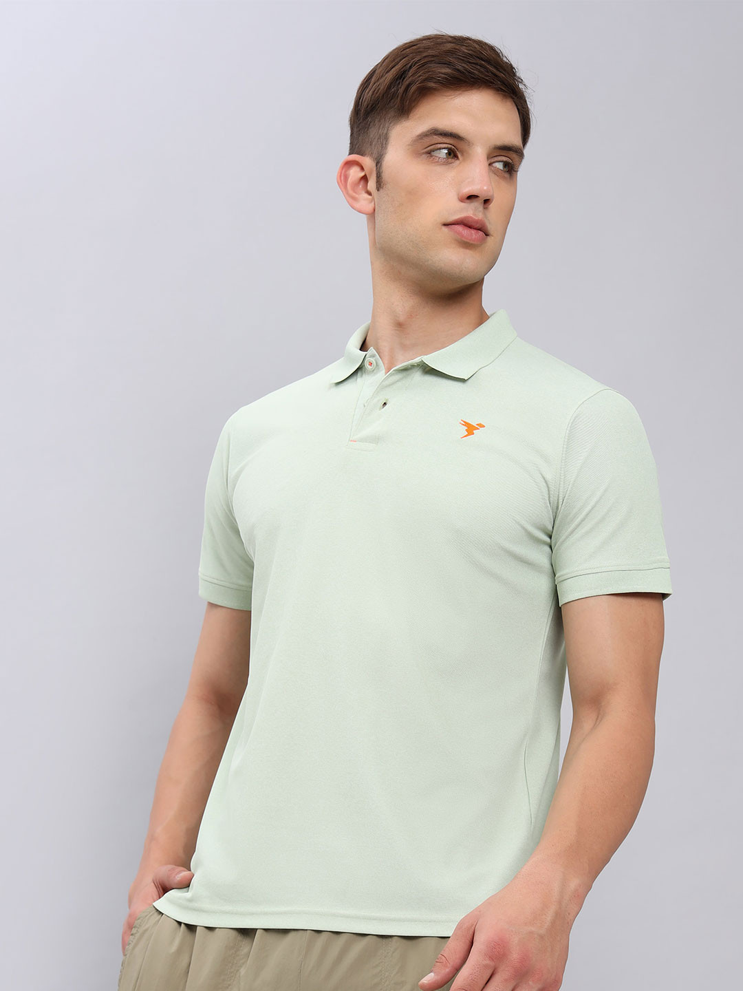 

Technosport Polo Collar Antimicrobial Slim Fit Sports T-Shirt, Lime green