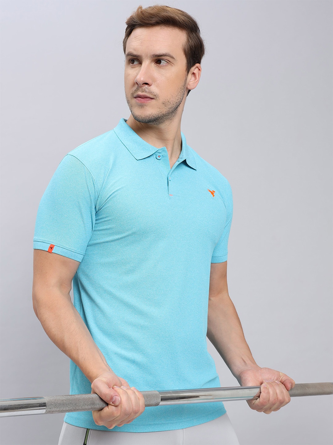 

Technosport Polo Collar Antimicrobial Slim Fit Sports T-Shirt, Blue