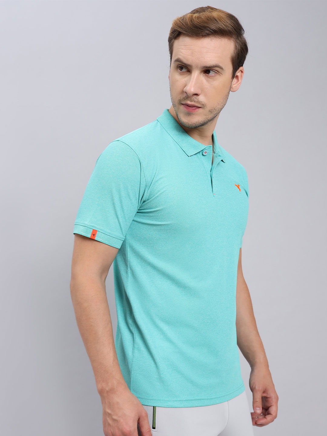 

Technosport Polo Collar Antimicrobial Slim Fit Sports T-Shirt, Sea green