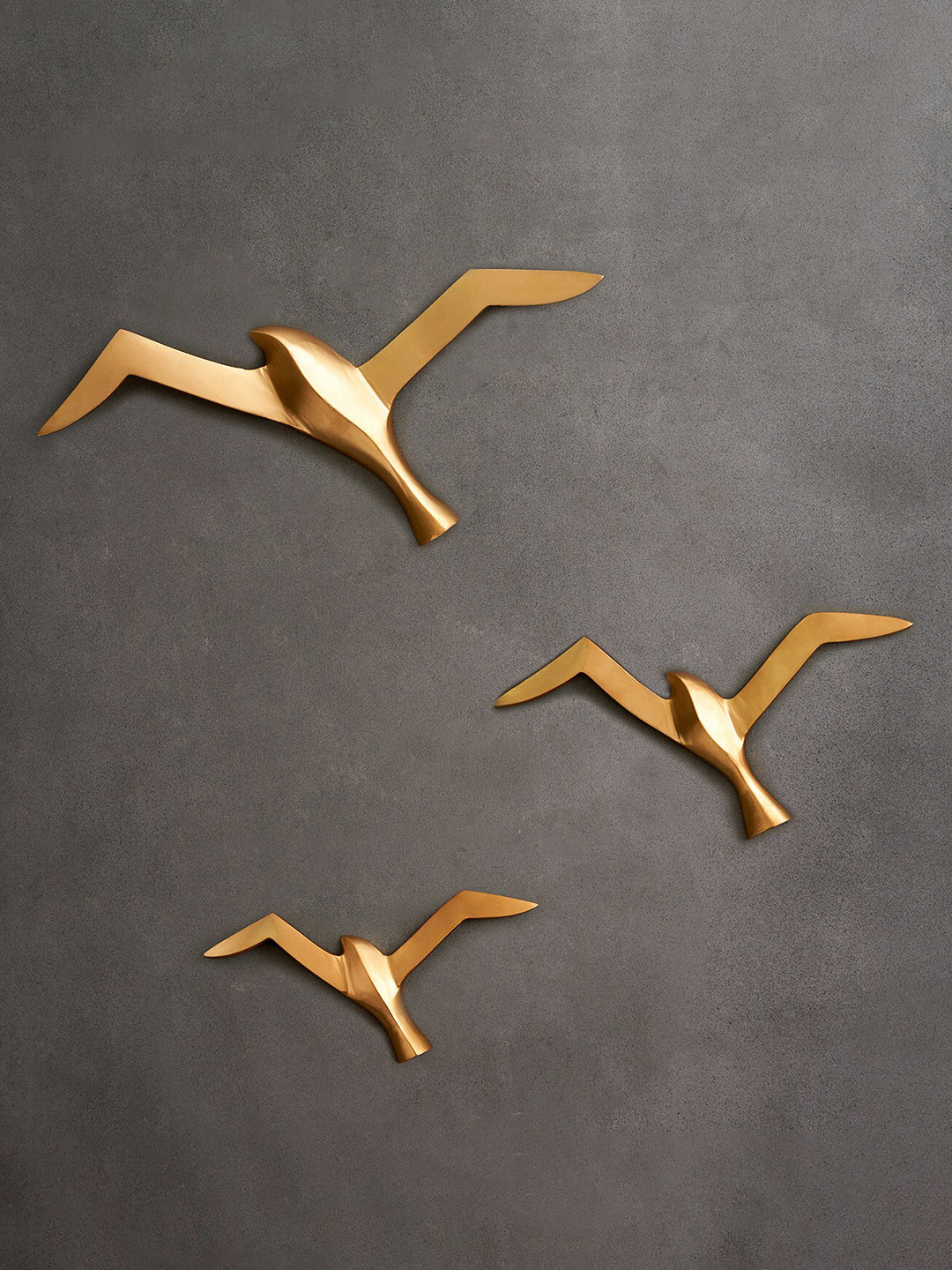 

DecorTwist 3-Pcs Metal Gold-Toned Seagull Bird Wall Hanging