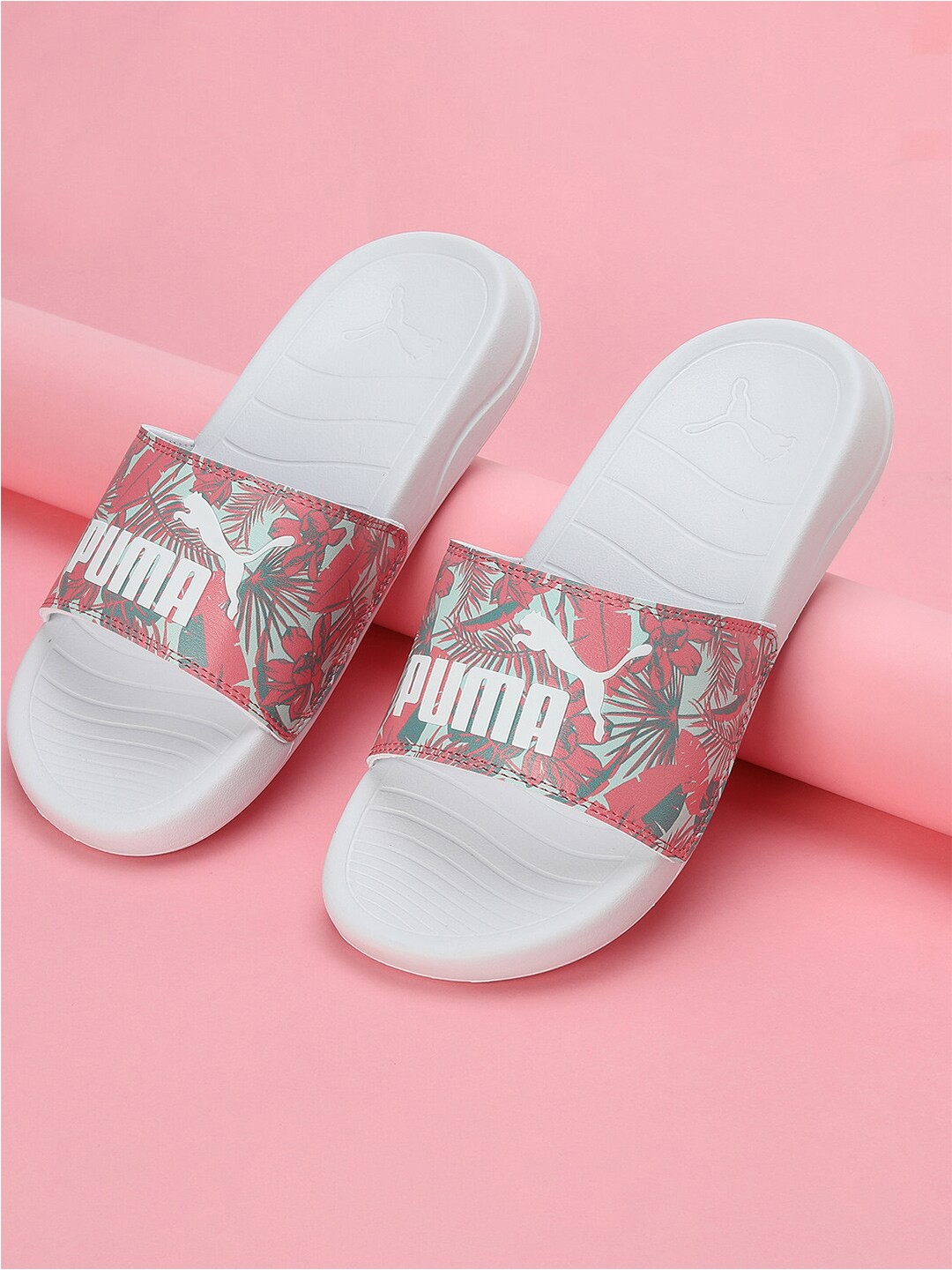 

Puma Women Popcat 20 Power Flower Sliders, Pink