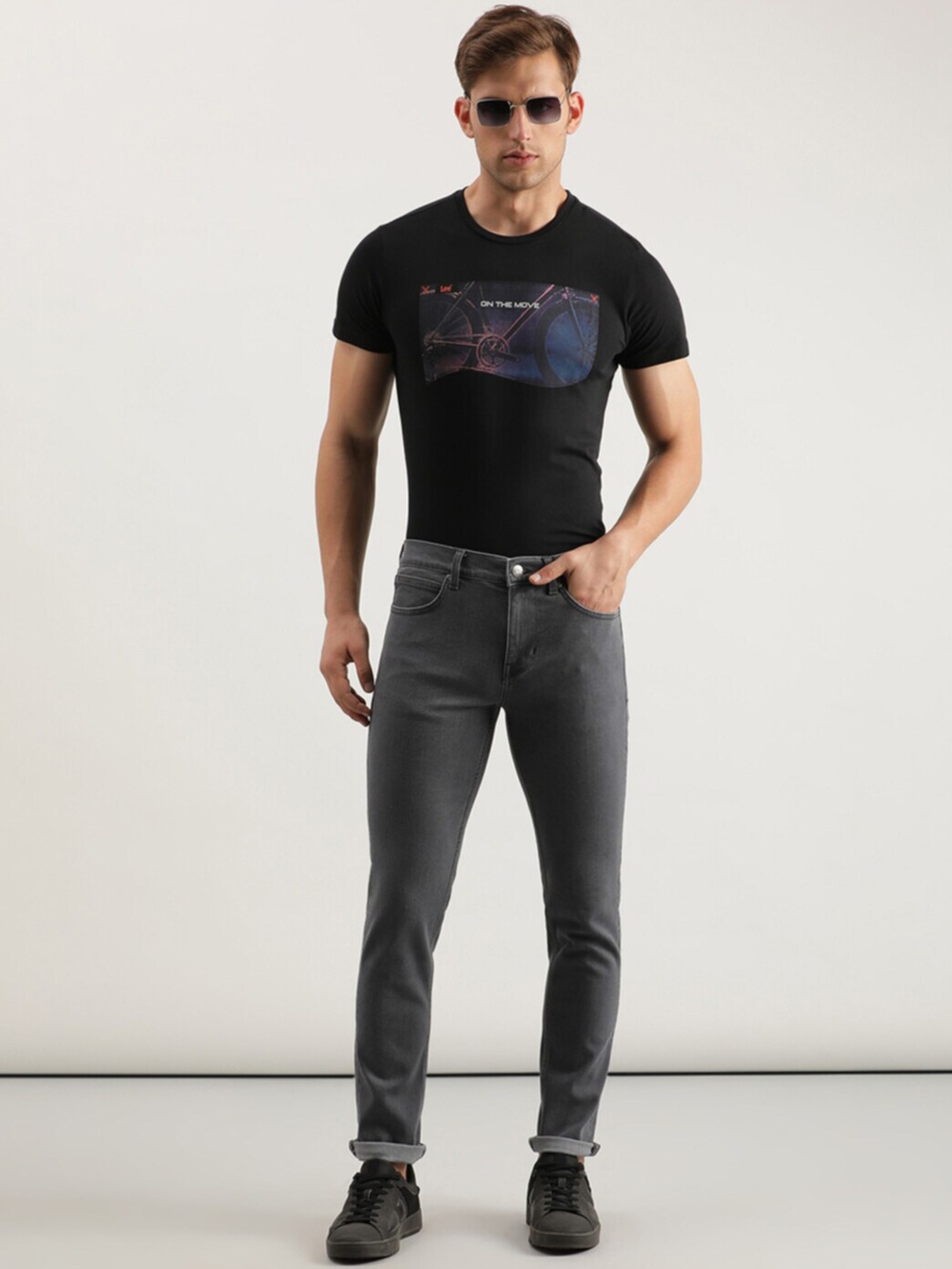 

Lee Men Slim Fit Stretchable Jeans, Grey