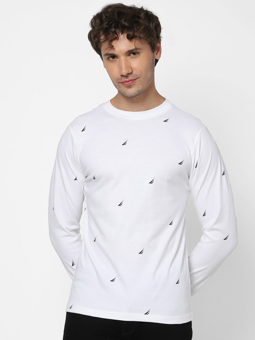 

VASTRADO Conversational Printed Cotton Casual T-Shirt, White