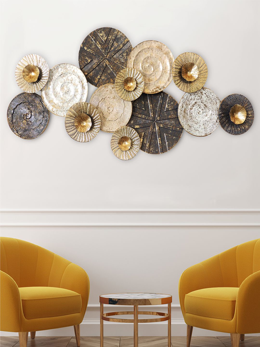 

The Art House Floral Metal Wall Art, Gold