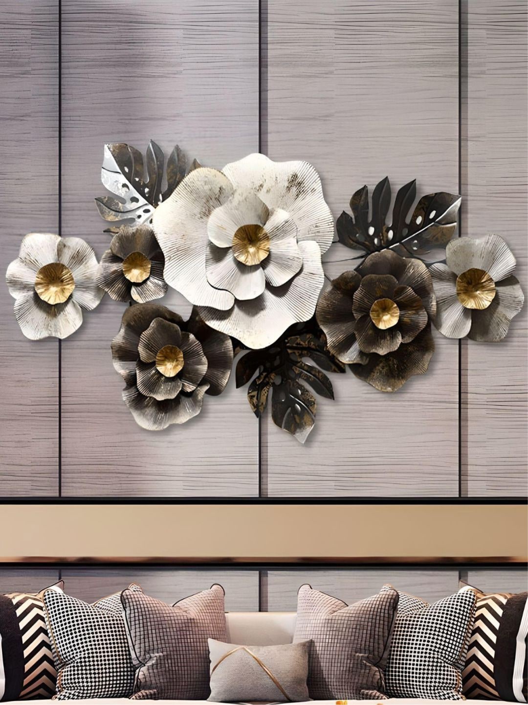 

The Art House White & brown Metal Wall Art