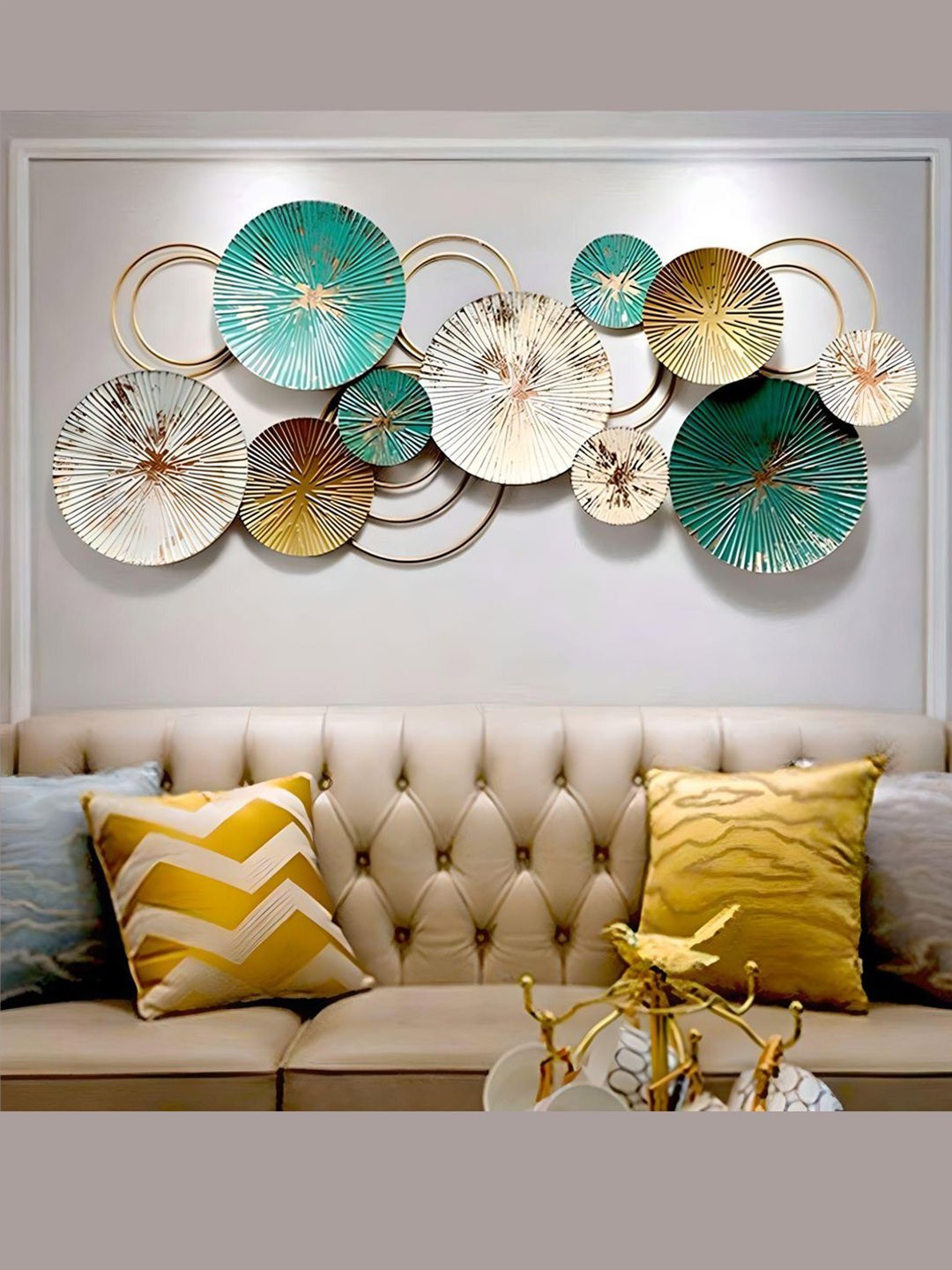 

The Art House Blue & White Metal Wall Art