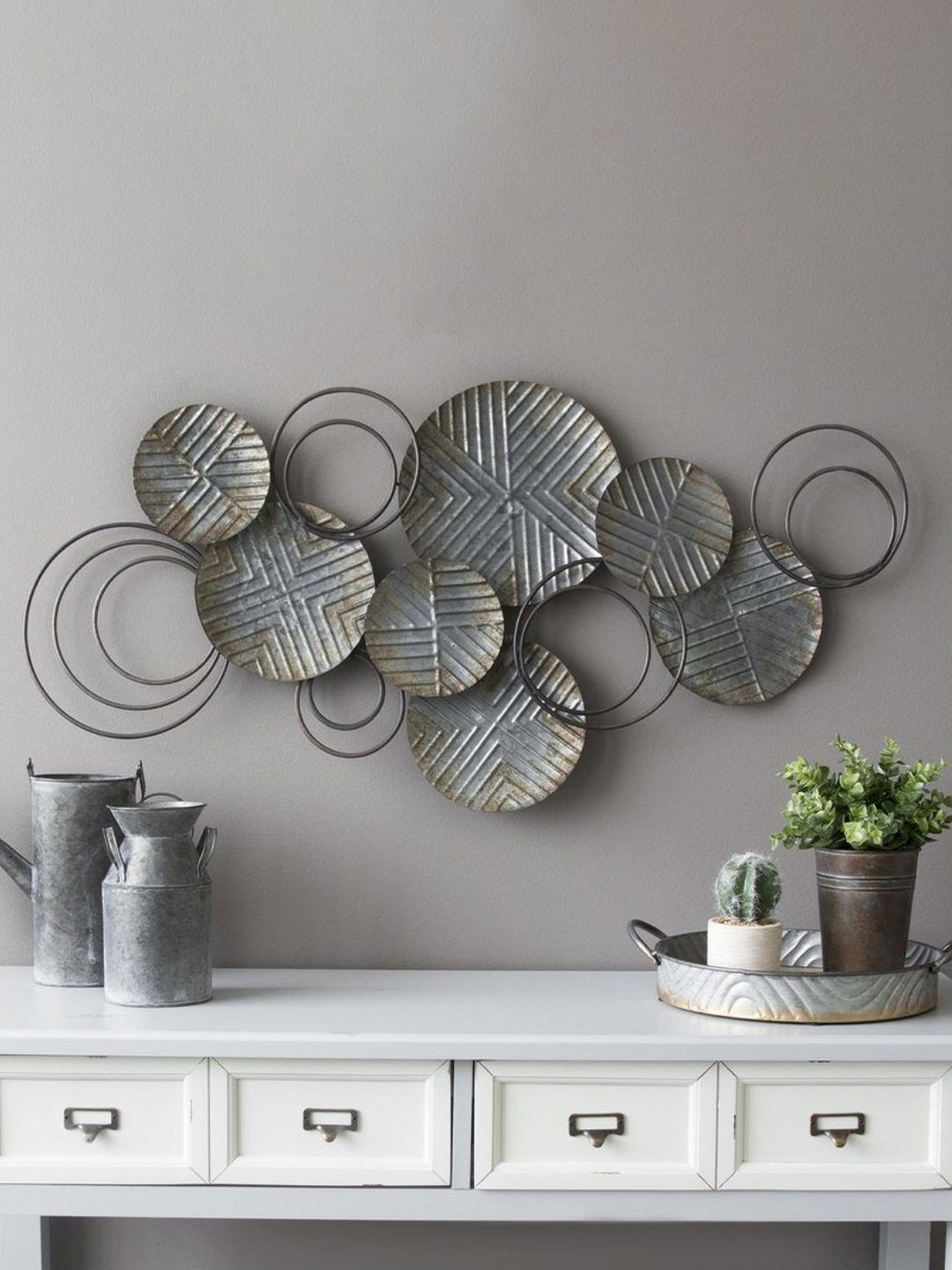 

The Art House Grey Textured Metal Wall Art