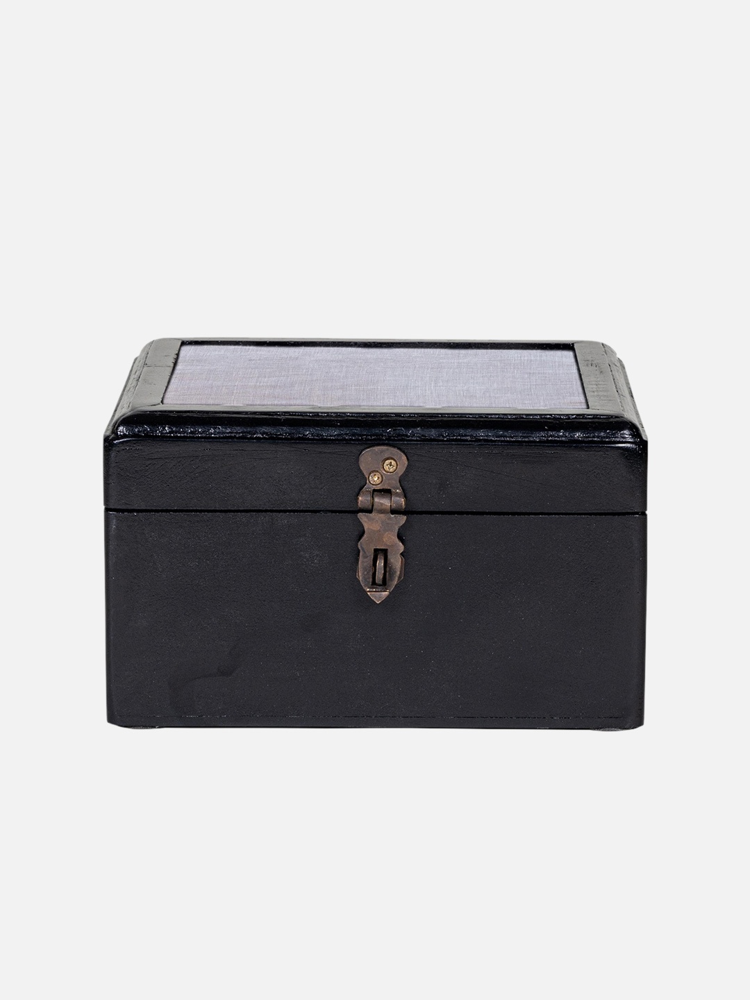 

Contrast Living Black Painted Wooden Jewellery Box
