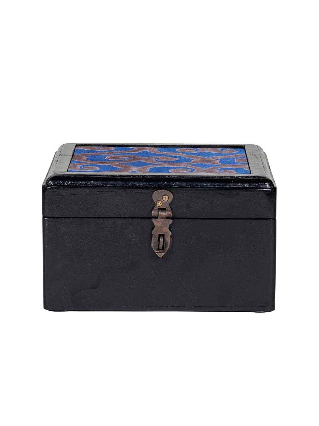 

Contrast Living Blue Painted Wooden Decorative Jewellery Box