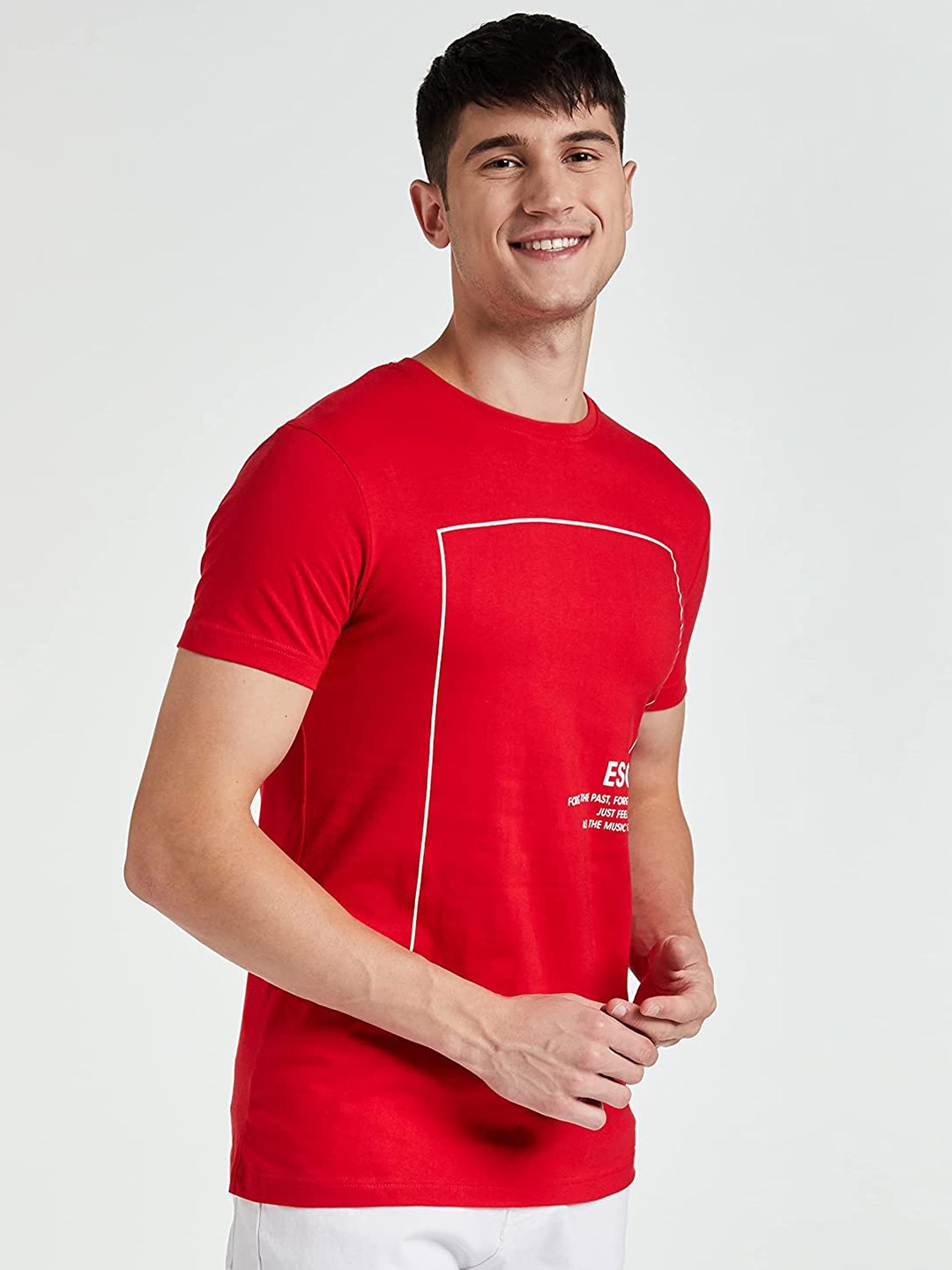 

Integriti Typography Printed Slim Fit T-Shirt, Red