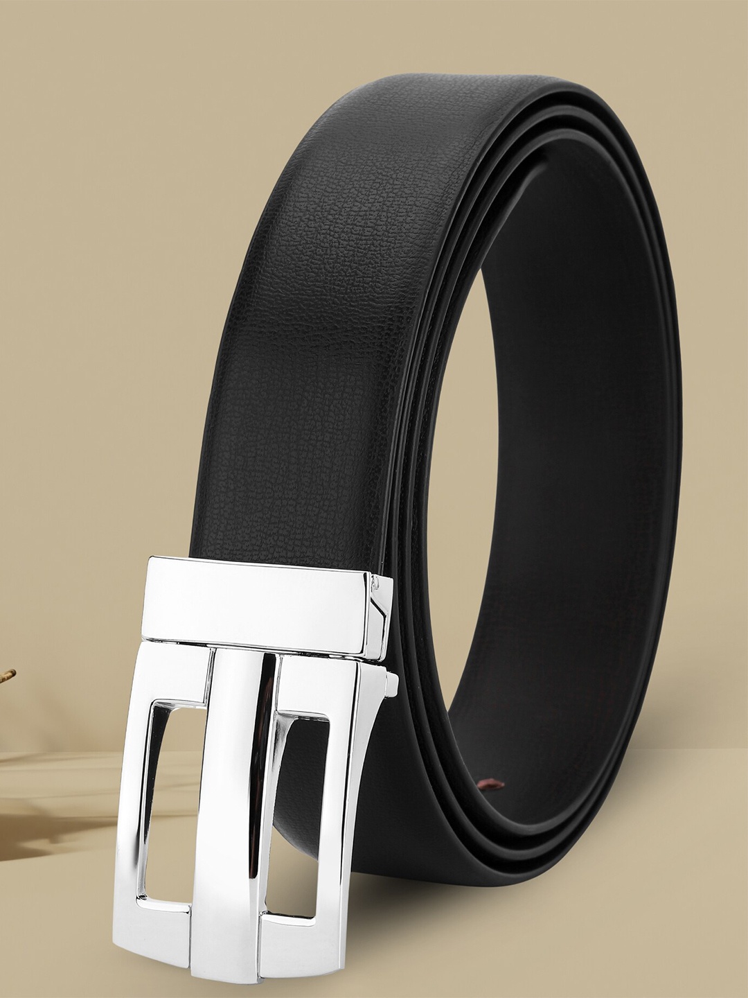 

Kastner Men Textured Push Pin Belt, Black