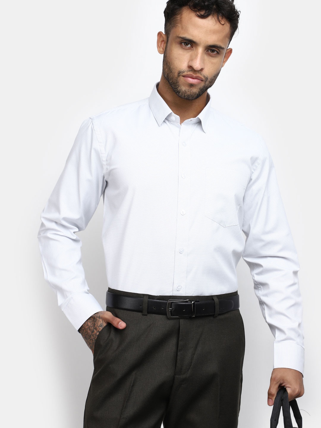 

J White by Vmart Spread Collar Cotton Formal Shirt