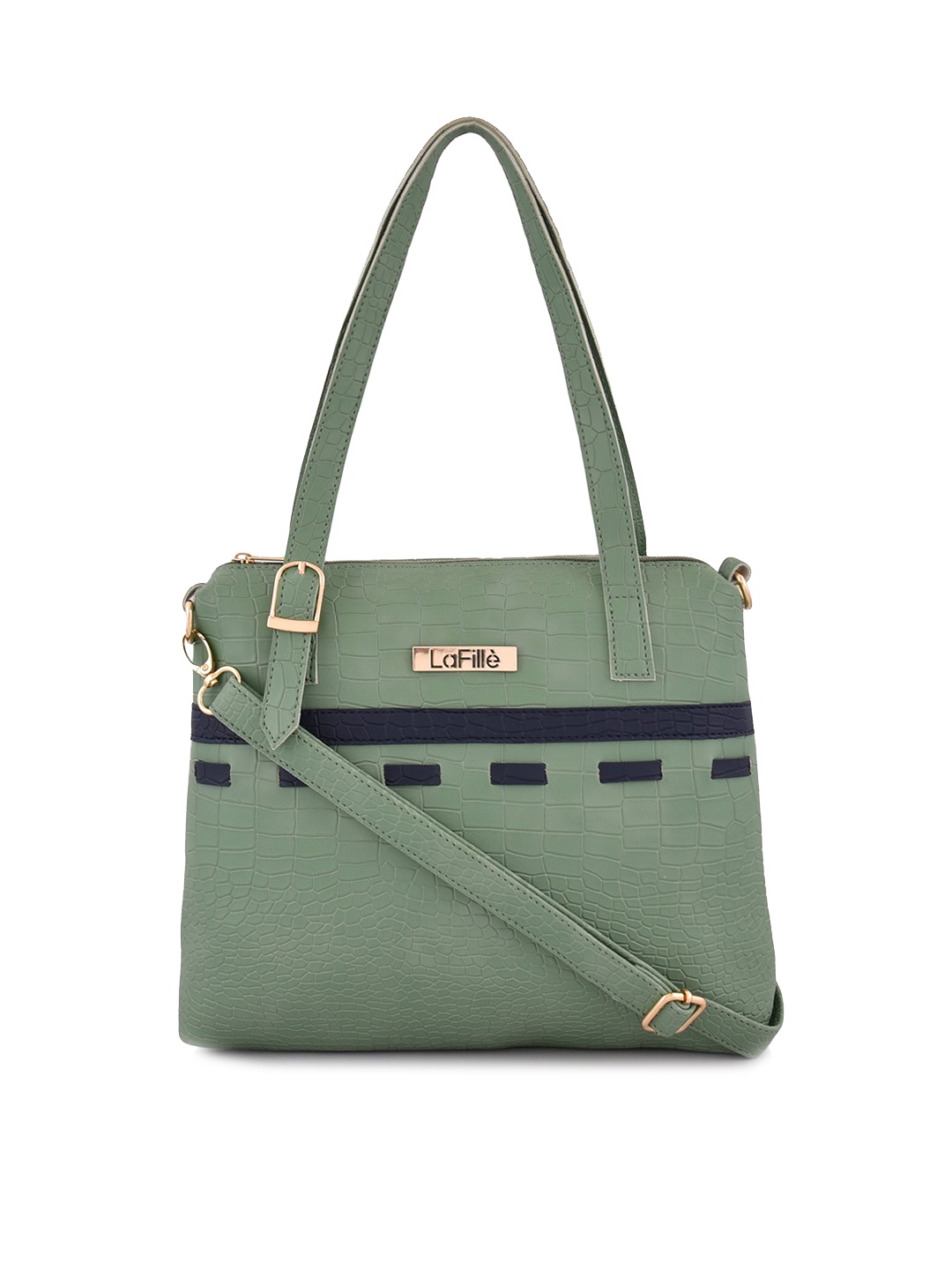

LaFille Textured Structured Handheld Bag, Green