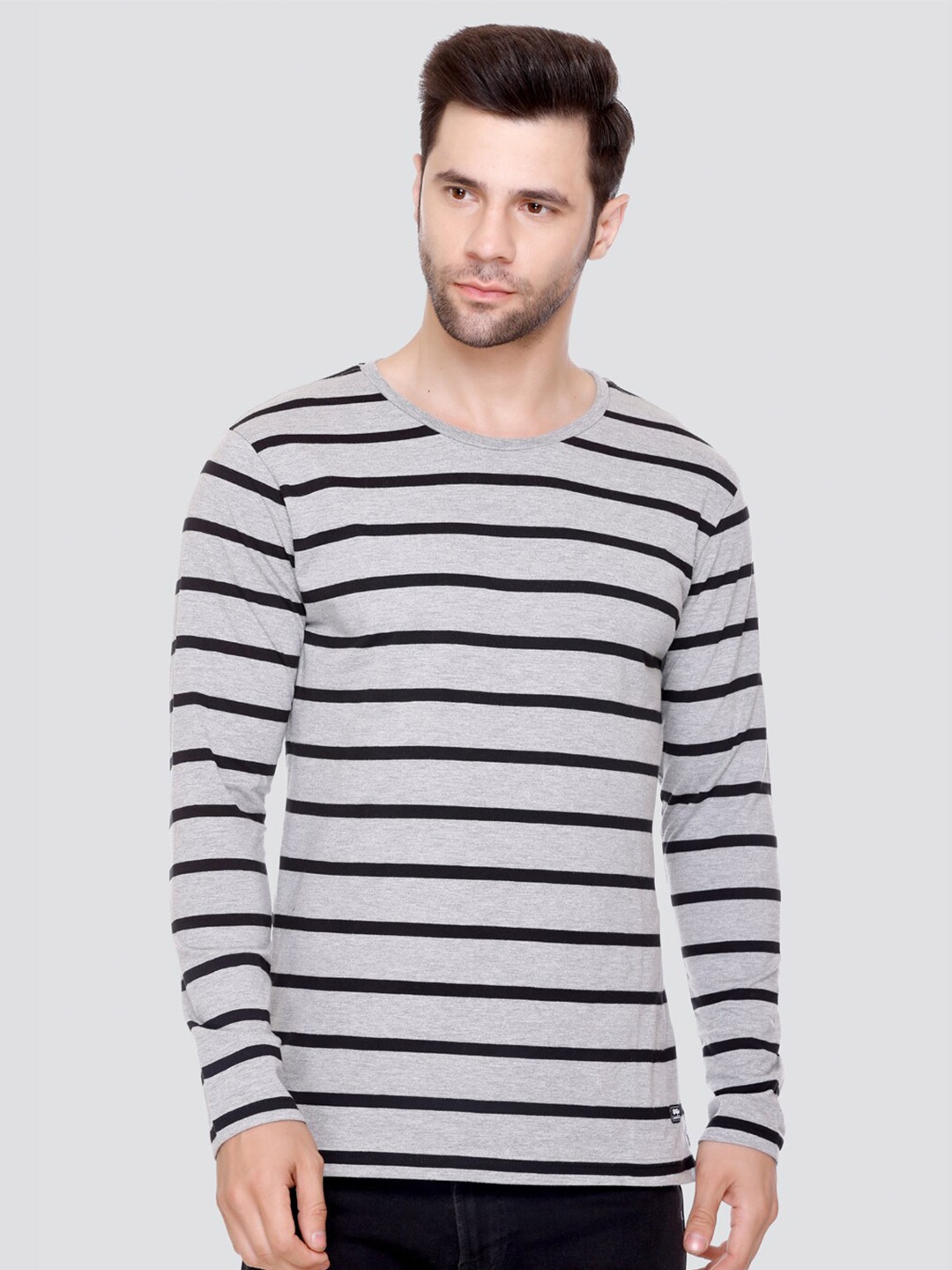 

LEAD & RIDE Striped Cotton T-shirt, Green