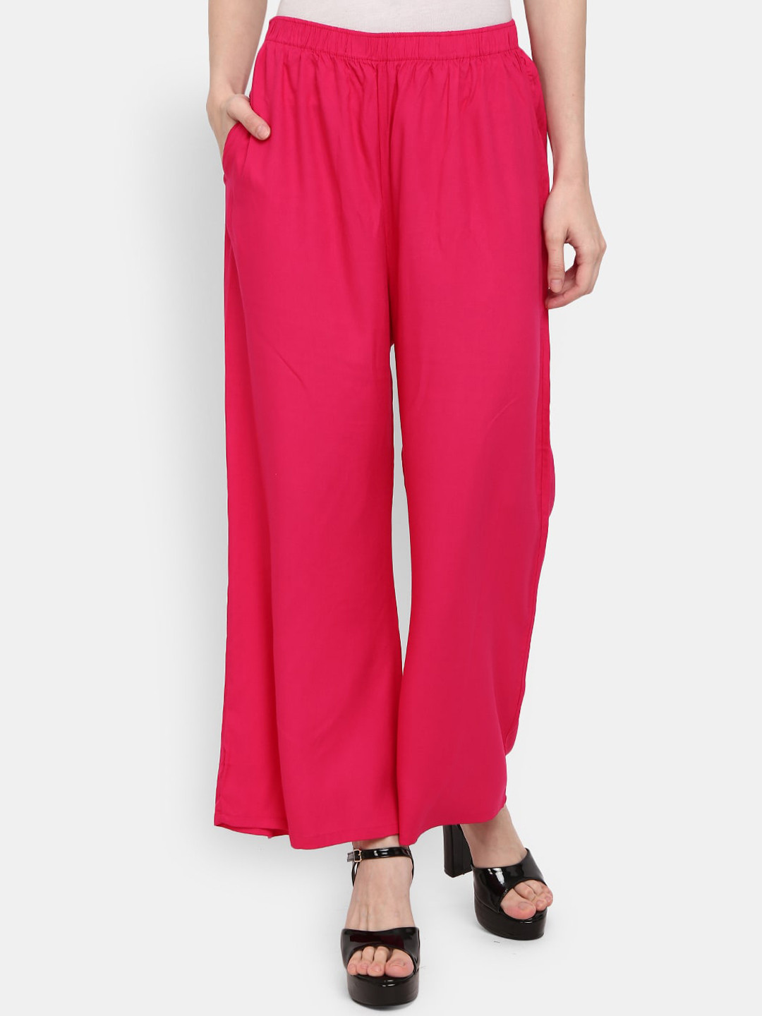 

V-Mart Women Parallel Trousers, Pink