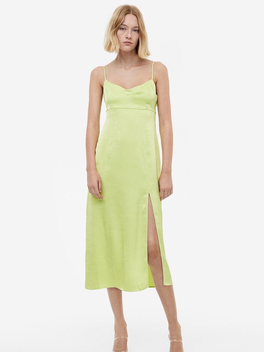 

H&M Open-Back Dress, Green