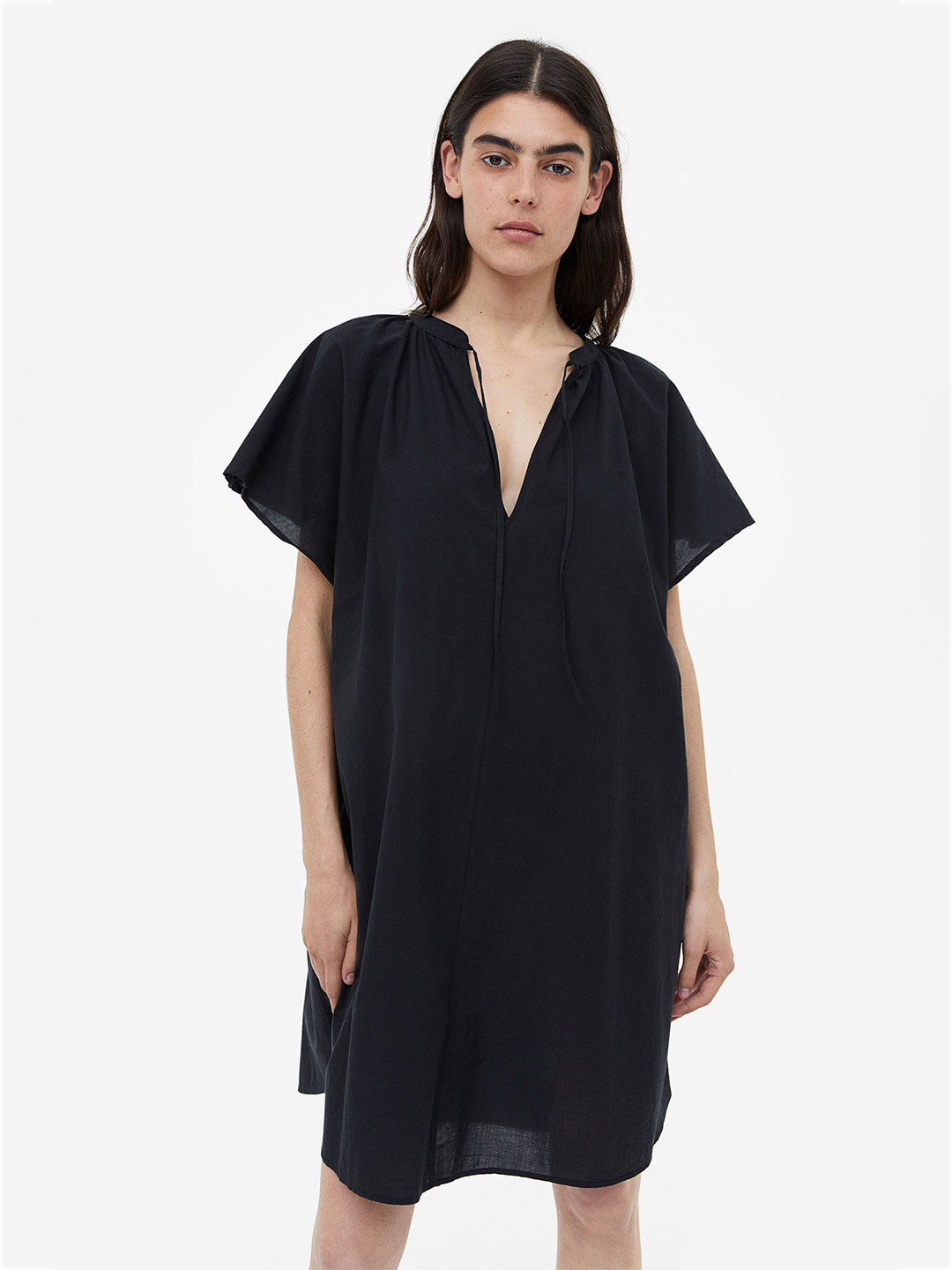 

H&M Pure Cotton Tunic Dress, Black