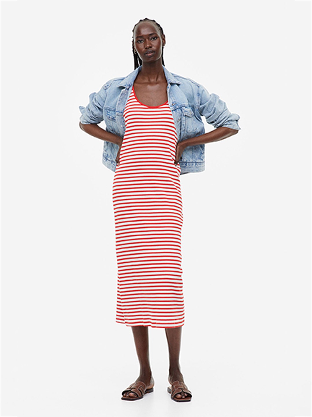 

H&M Ribbed Dress, Red
