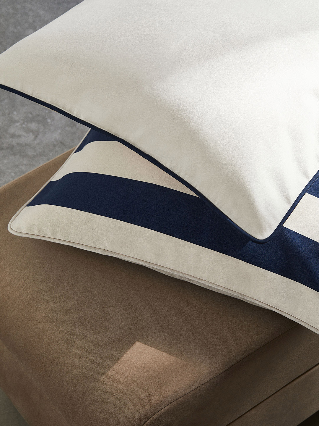 

H&M Beige Cotton Satin Cushion Cover