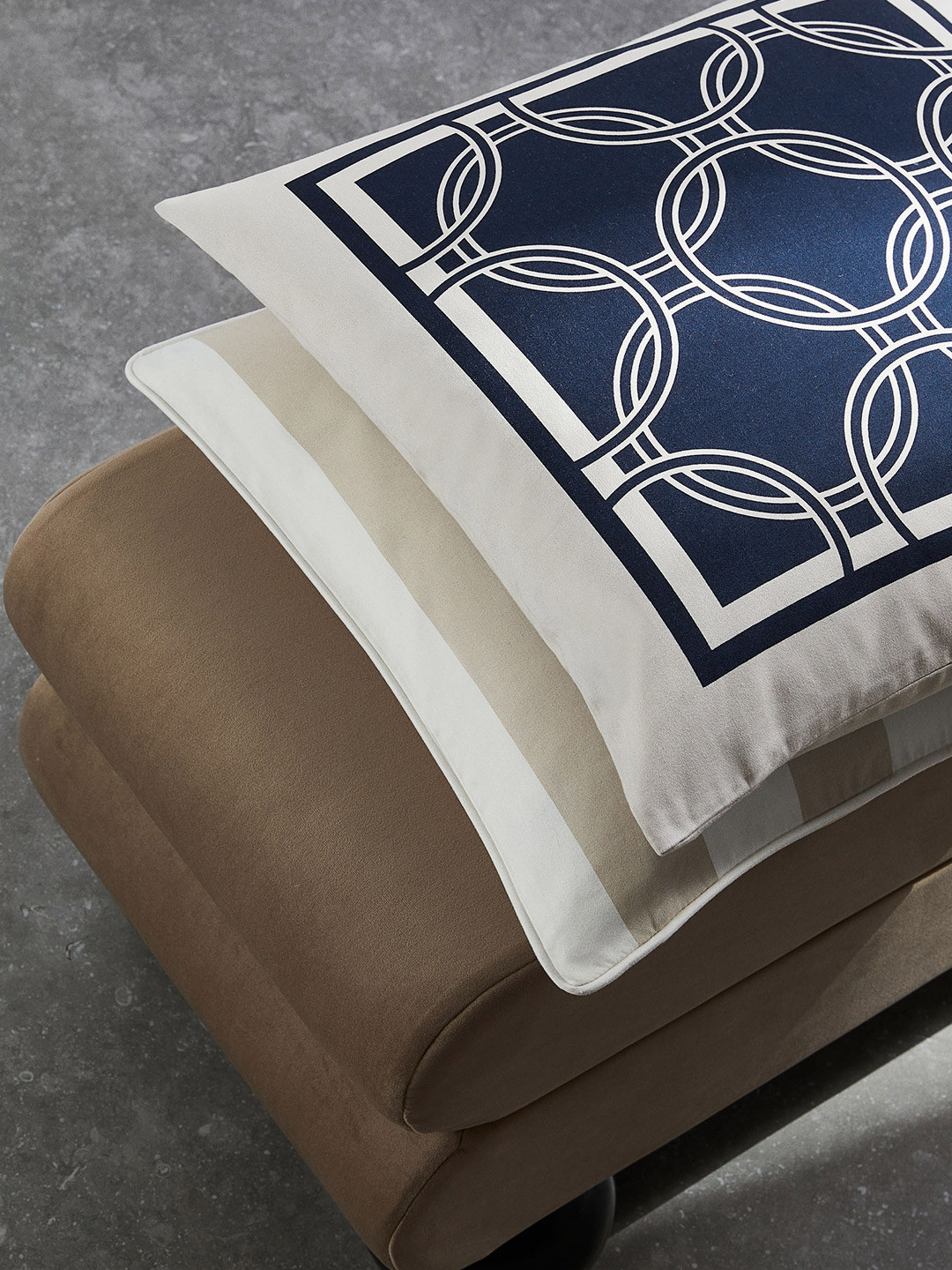 

H&M Blue & White Satin Cushion Cover