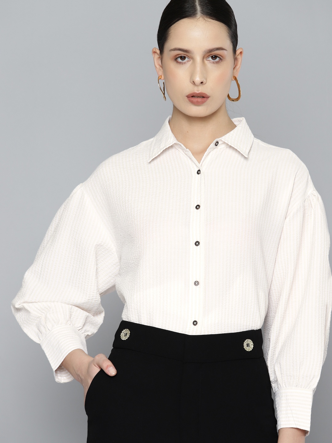 

Chemistry Women Opaque Casual Shirt, Beige