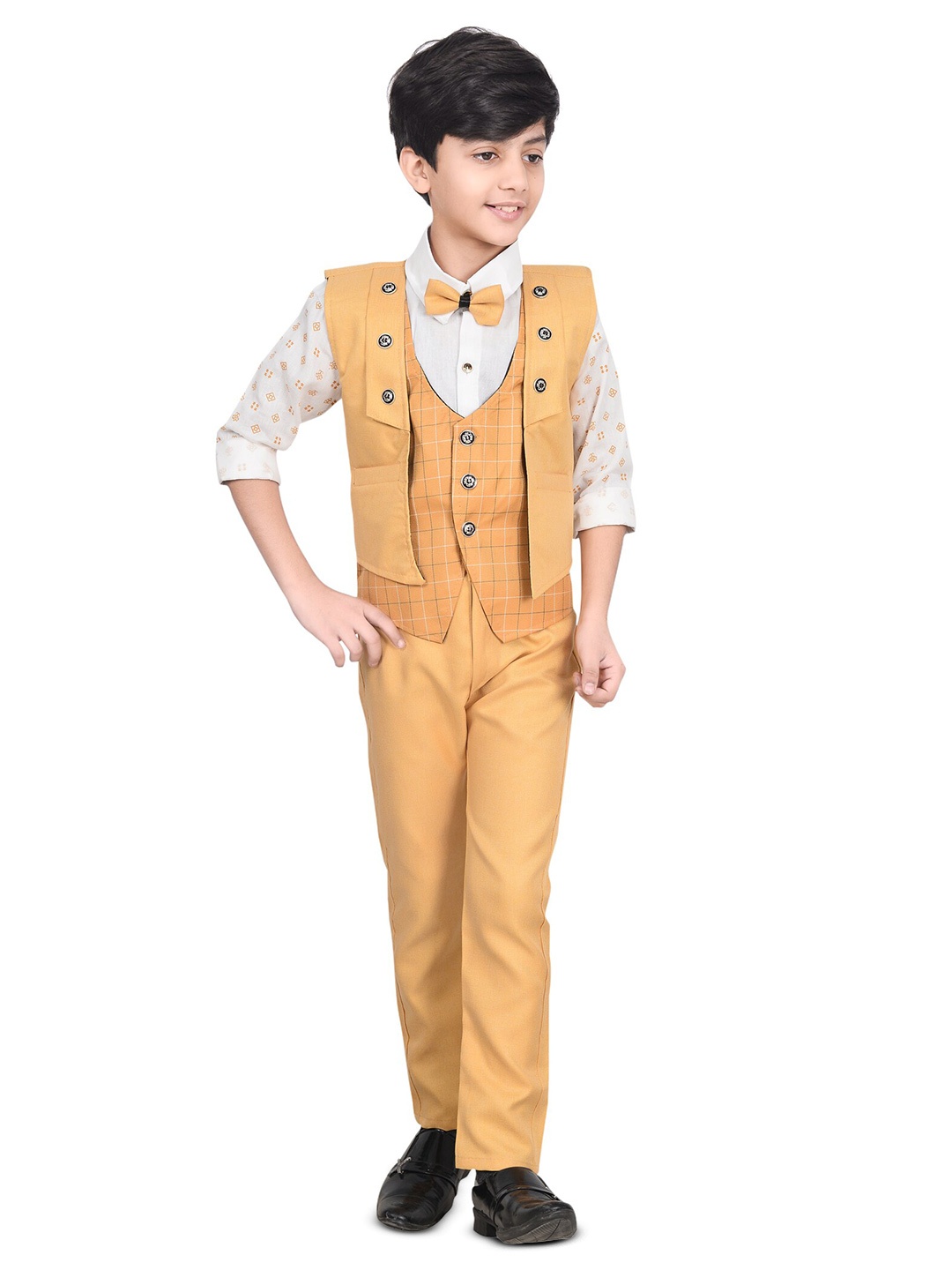 

BAESD Boys 3-Piece Suit Set, Mustard