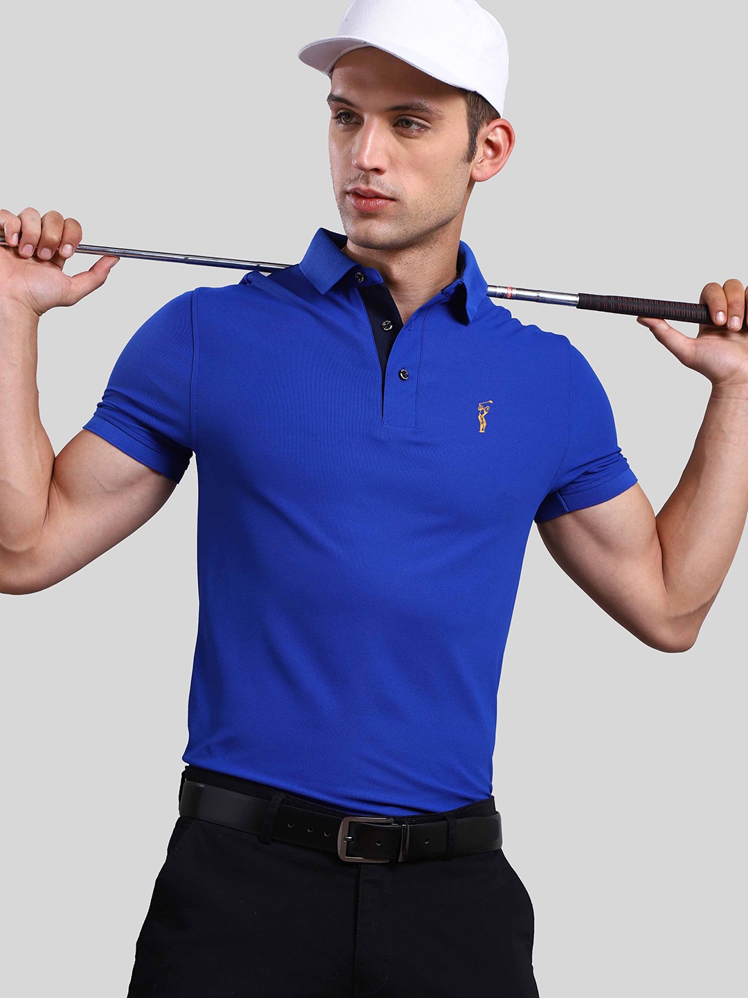 

STELLERS Polo Collar Dry Fit T-shirt, Blue