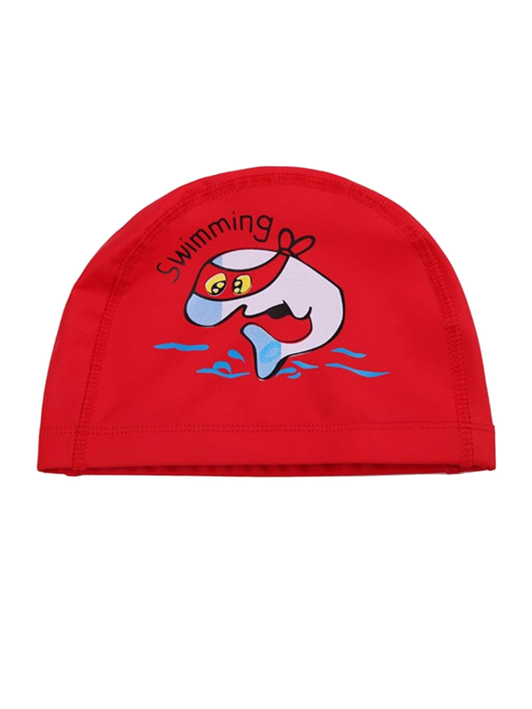

EL REGALO Kids Printed Swimming Cap, Red