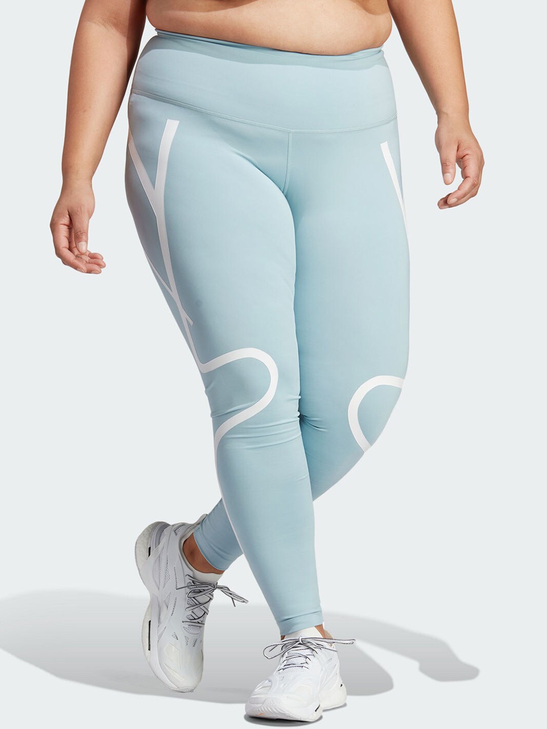 

ADIDAS by Stella McCartney Plus Size TruePace Running Tights, Blue