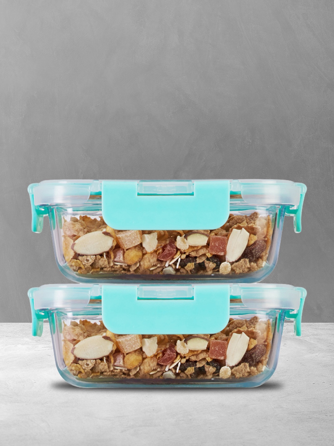 

Allo FoodSafe Microwave Safe Glass Rectangle Containers for Fridge Storage 370ml x 2, Transparent
