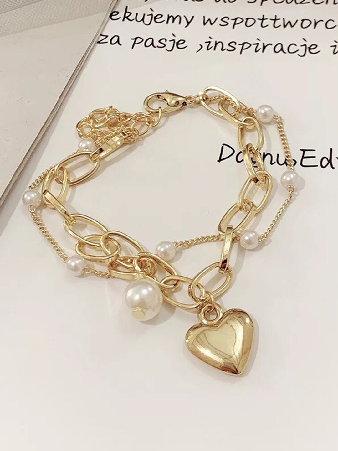 

Shining Diva Fashion Gold-Plated Link Bracelet