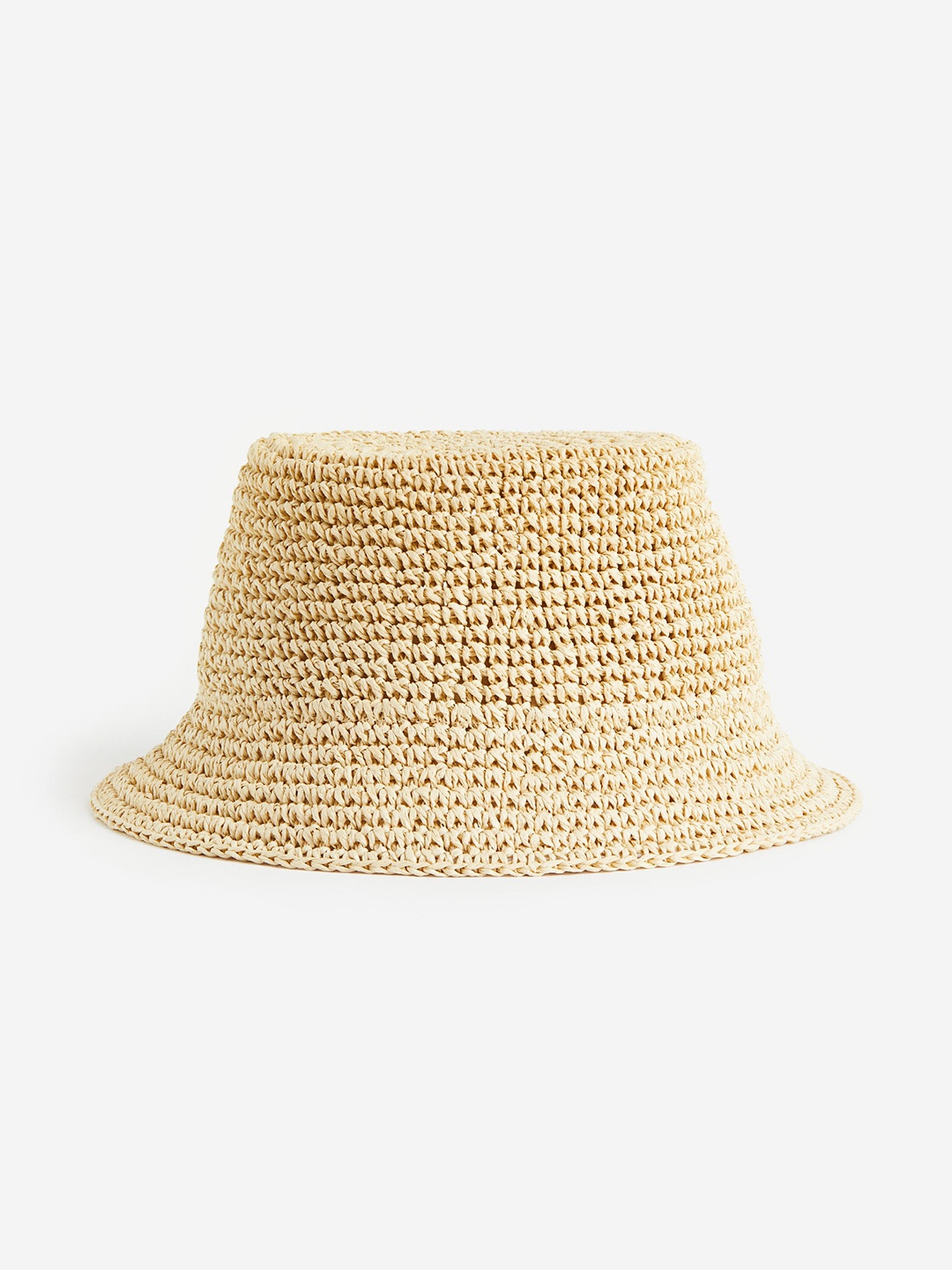 

H&M Men Straw Bucket Hat, Beige