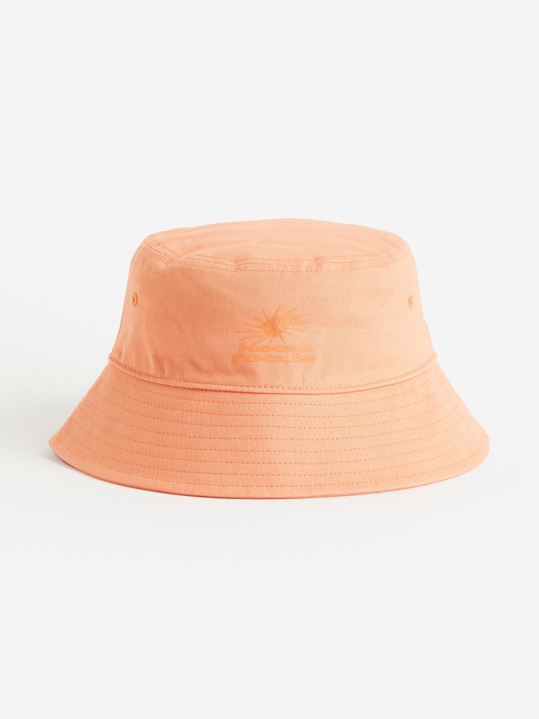 

H&M Men Cotton Bucket Hat, Orange