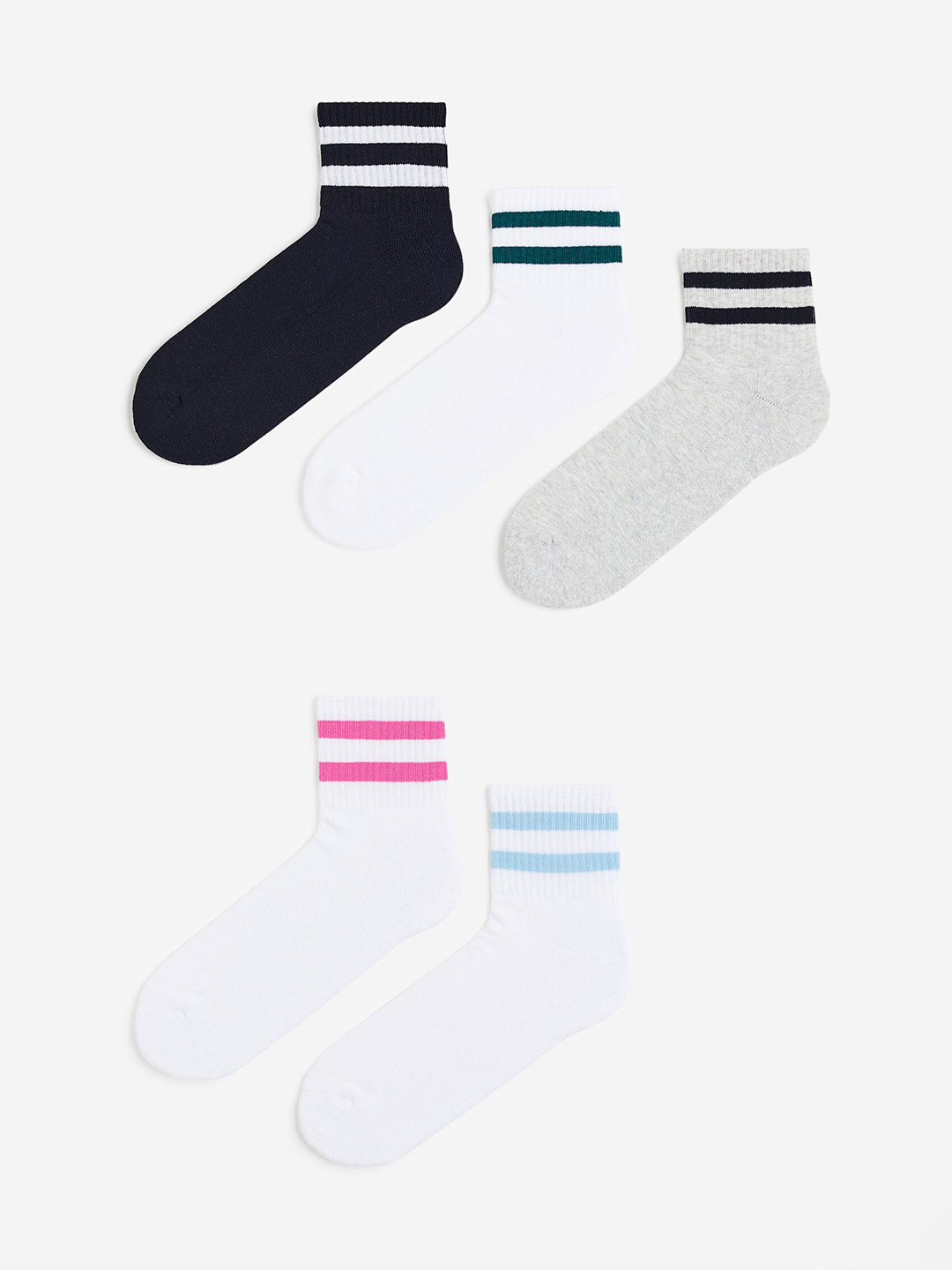 

H&M Men 5-Pack Socks, Blue
