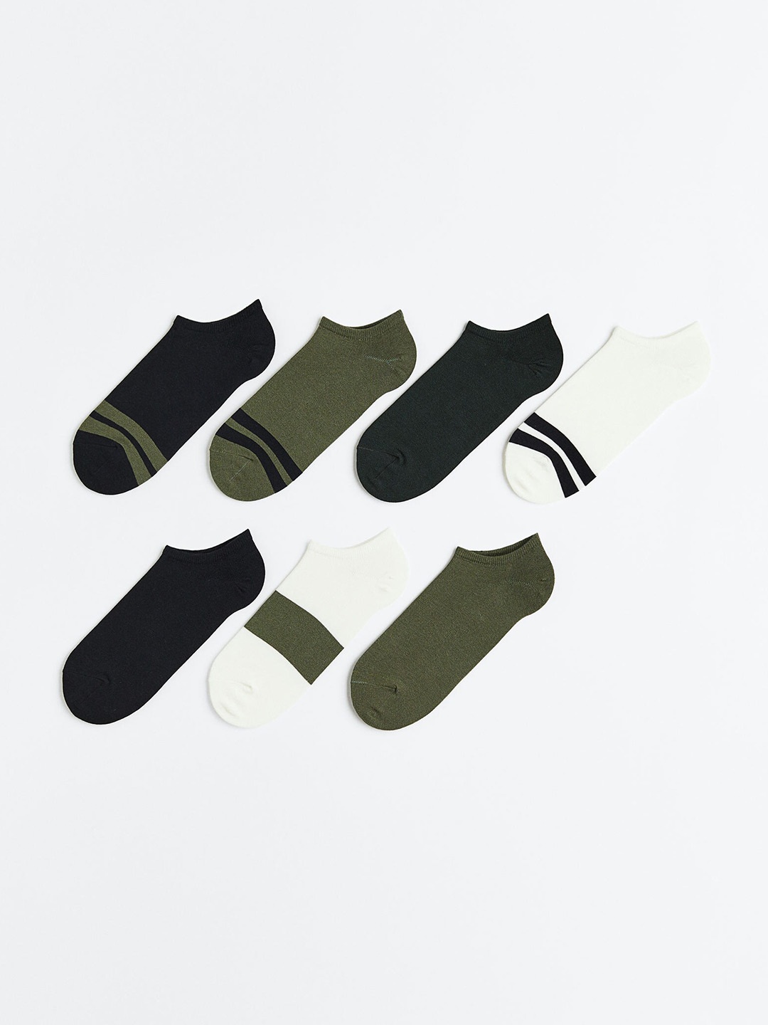 

H&M Men 7-Pack Ankle Socks, Black