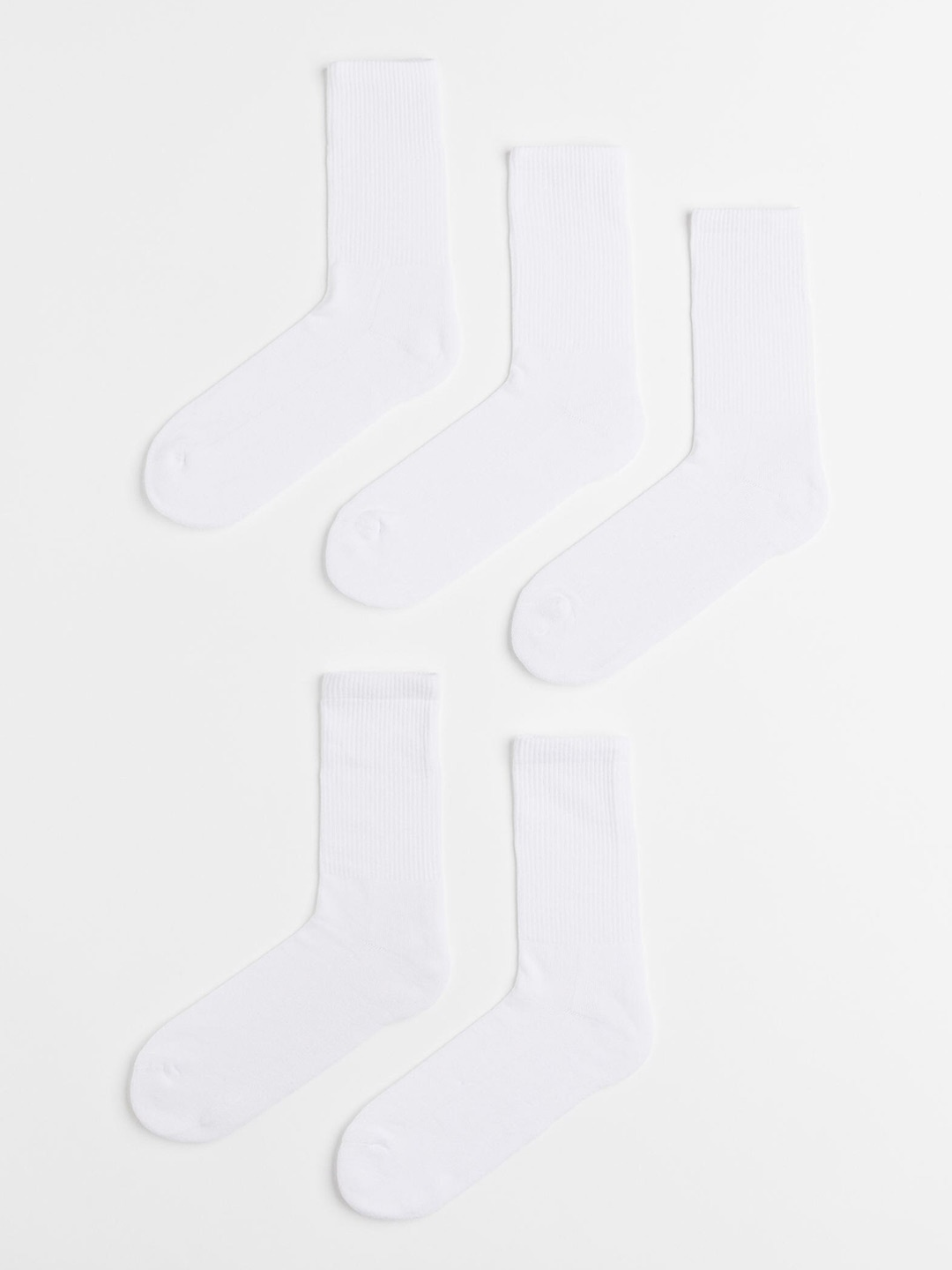 

H&M Men 5-Pack Socks, White