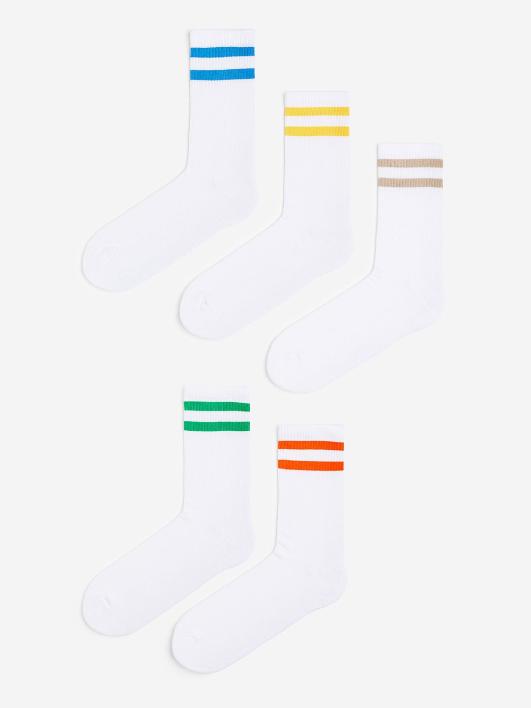 

H&M Men 5-Pack Socks, White