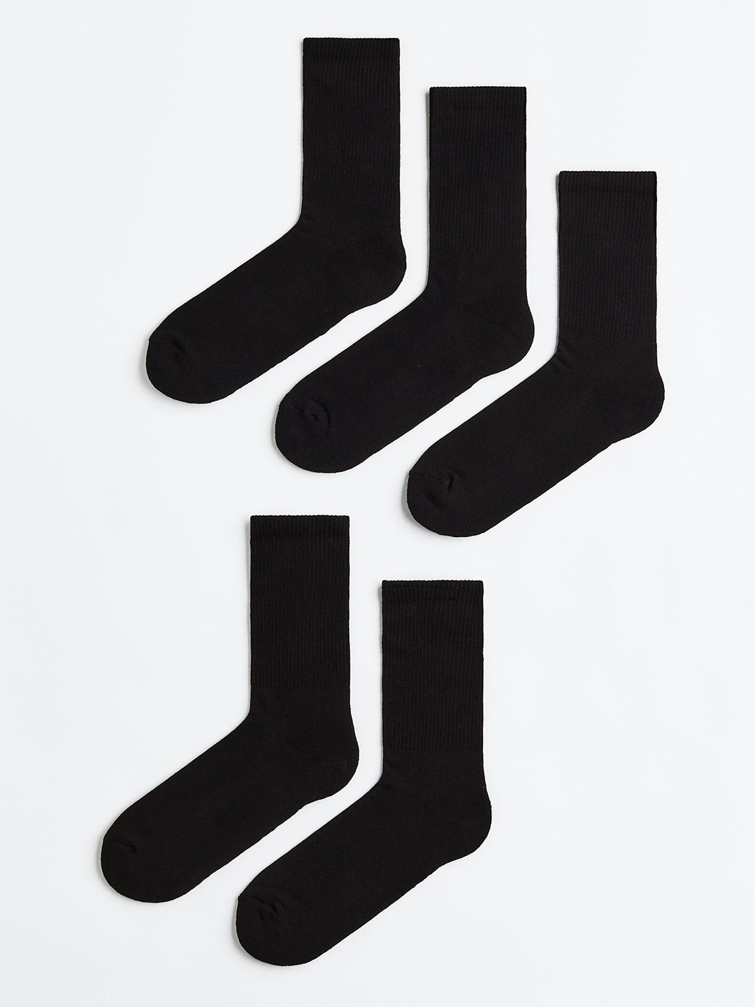 

H&M Men 5-Pack Socks, Black