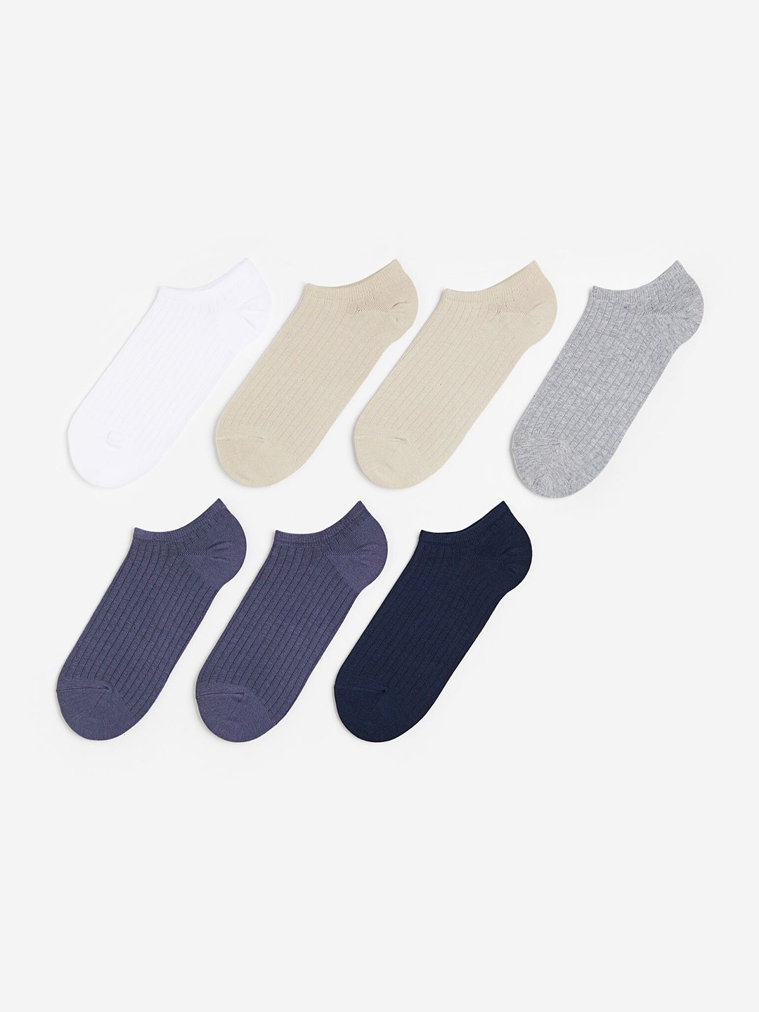 

H&M Men 7-Pack Trainer Socks, Beige