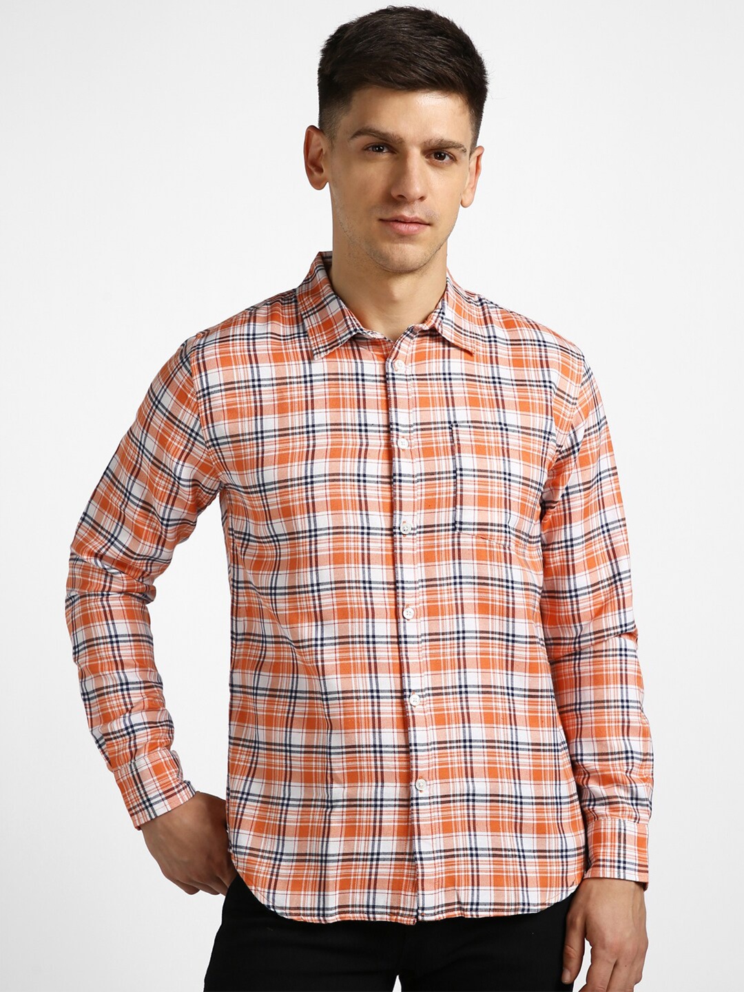 

Urbano Fashion Tartan Checked Slim Fit Casual Shirt, Multi