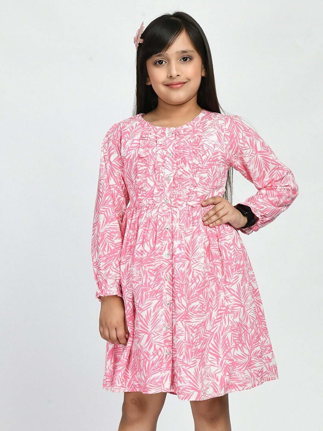 

Bella Moda Pink Floral Print Fit & Flare Dress