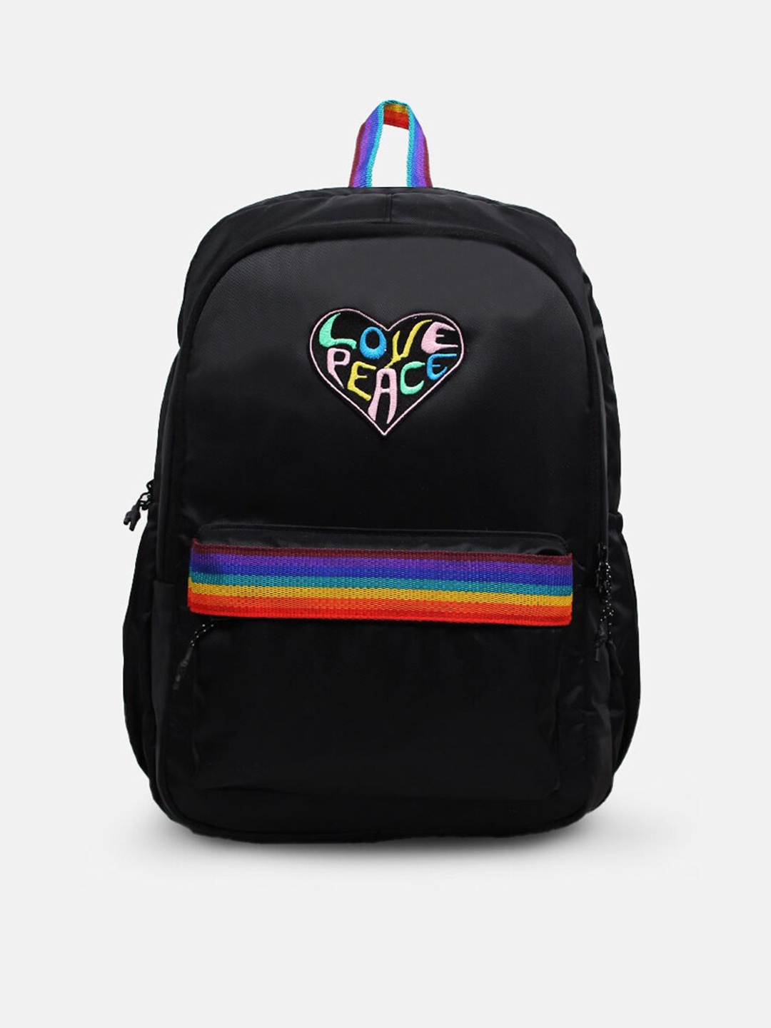

DressBerry Women Black & Blue Typography Backpack