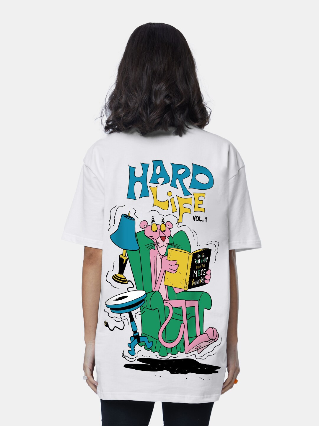 

The Souled Store White Drop Shoulder Sleeves Oversized T-Shirt