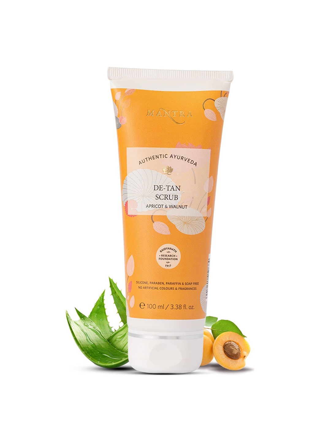 

Mantra Herbal Men De-Tan Face Scrub With Apricot & Walnut - 100ml, Peach