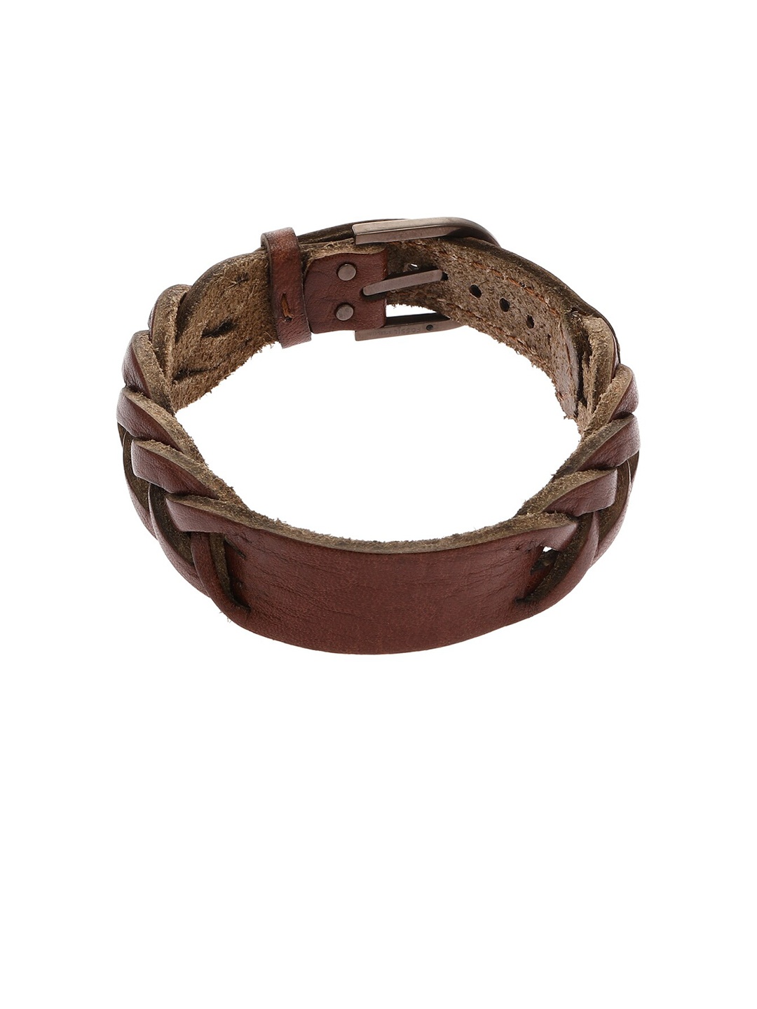 

Fossil Men Leather Wraparound Bracelet, Brown